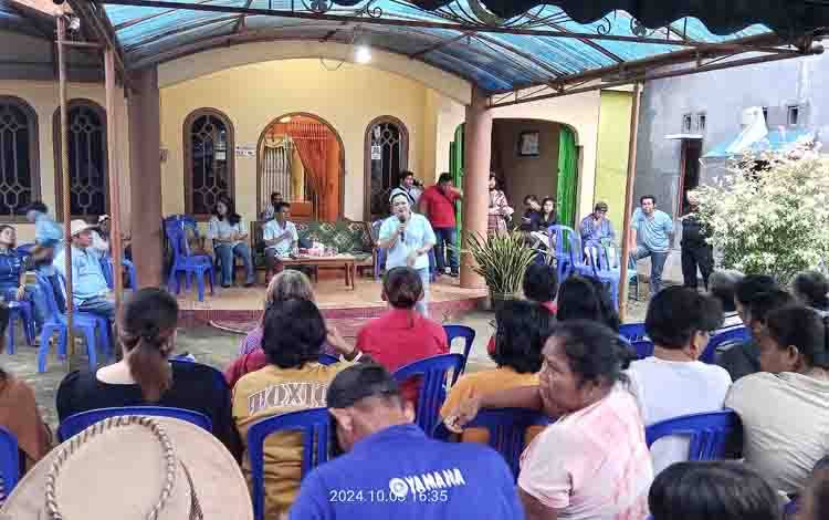 Kampanye pasangan Calon Bupati dan Wakil Bupati dan Wakil Bupati Barito Timur nomor urut 2, Pancani Gandrung dan Raran, Kamis, 3 Oktober 2024. (FOTO: AGUSTINUS BOLE MALO)