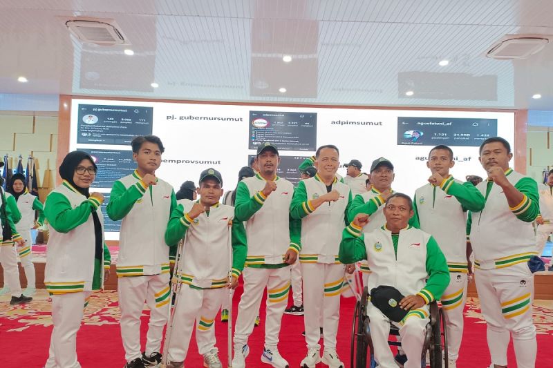 Atlet panahan Sumut yang akan berlaga di peparnas 2024 (Antara/HO-NPC SUmut)