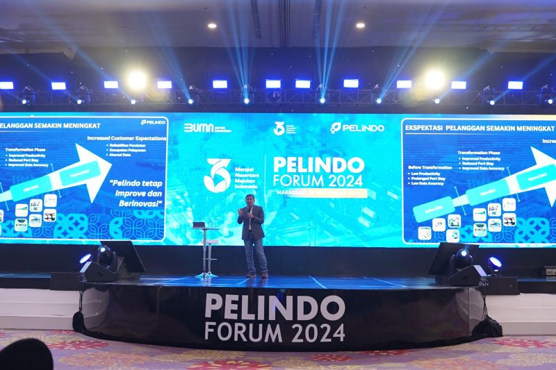 Suasana peringatan merger Pelindo dan refleksi capaian kinerja Pelindo setelah merger. (ANTARA/HO-SPJM Pelindo)