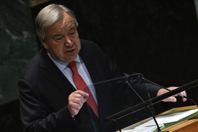 Dalam pertemuan para menteri G20, Sekretaris Jenderal PBB Antonio Guterres pada Rabu (25/9/2024) menekankan perlunya lembaga internasional yang "inklusif" untuk mengatasi tantangan saat ini. /ANTARA/Anadolu/py