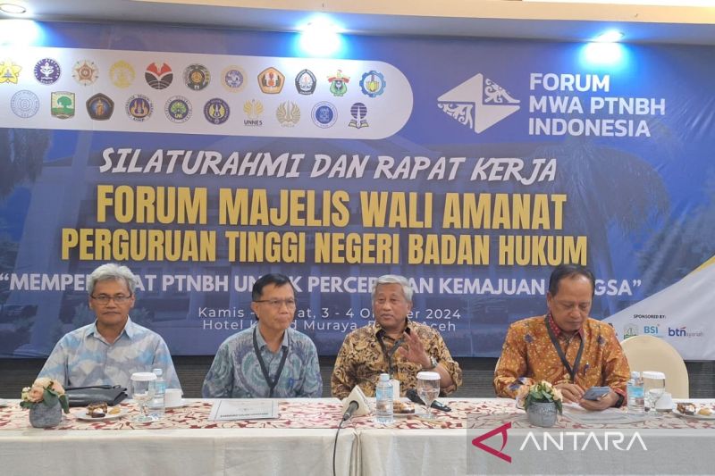 Silaturahmi dan Rapat Kerja Forum Majelis Wali Amanat (MWA) Perguruan Tinggi Negeri Badan Hukum (PTN BH) seluruh Indonesia di Banda Aceh. ANTARA/HO-Dokpri