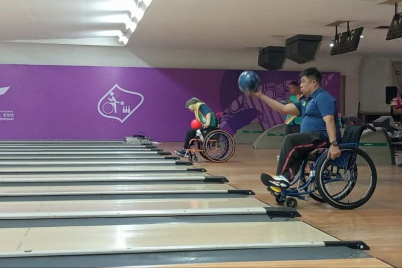 Atlet boling Sumut Muhammad Chairul saat berlatih (ANTARA/HO)
