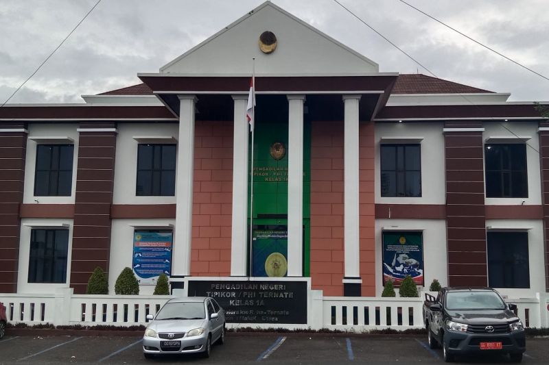 Kantor Pengadilan Negeri (PN) Ternate, Selasa (8/10/2024). ANTARA/Abdul Fatah (Abdul Fatah)