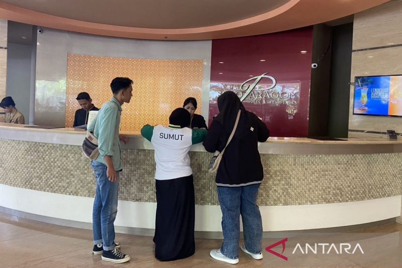 Salah satu atlet dari Sumatera Utara di Solo Paragon Hotel & Residences di Solo, Jawa Tengah, Rabu (9/10/2024). ANTARA/Aris Wasita