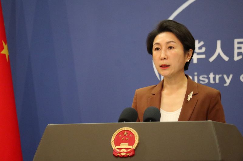Juru Bicara Kementerian Luar Negeri China Mao Ning dalam konferensi pers di Beijing, China pada Kamis (10/10/2024) (ANTARA/Desca Lidya Natalia)