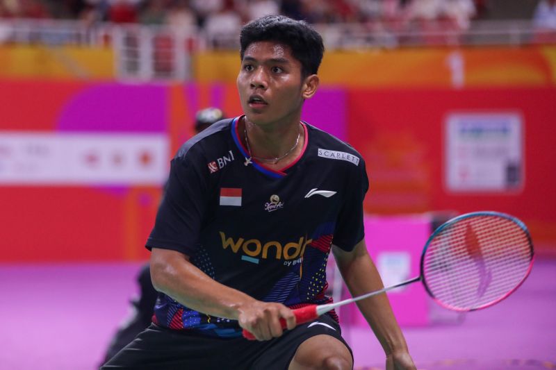 Tunggal putra Indonesia Moh Zaki Ubaidillah. (ANTARA/HO/PP PBSI)