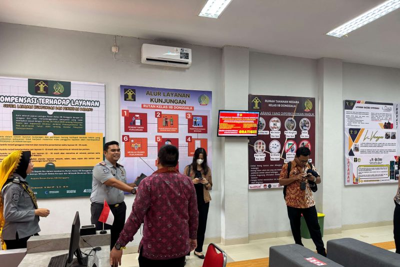 Ilustrasi pelayanan di Rutan Kelas II B Donggala di Kelurahan Ganti, Kecamatan Banawa, Kabupaten Donggala, Sulawesi Tengah. ANTARA/HO-Rutan Donggala.