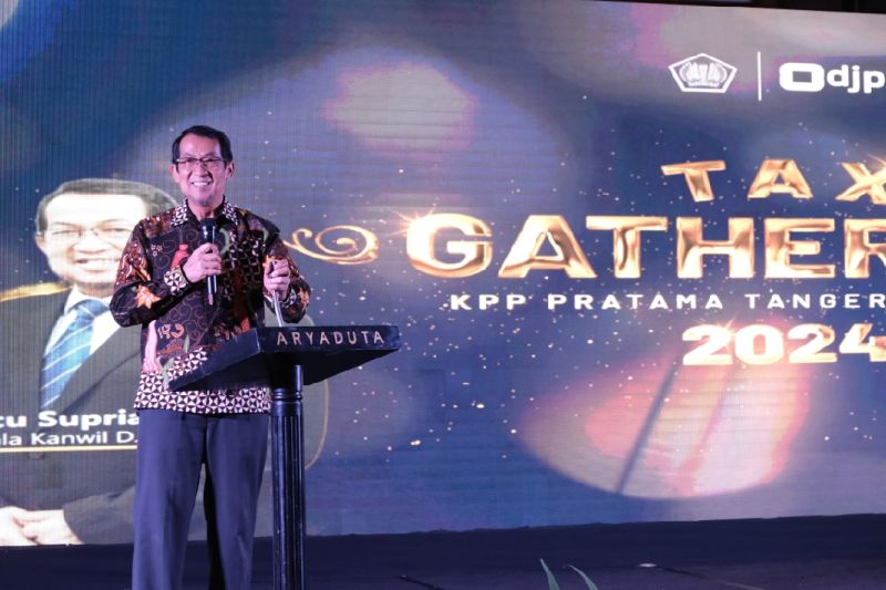 Kepala Kanwil DJP Banten, Cucu Supriatna, di Serang, Sabtu (12/10/2024). (ANTARA/HO-DJP Banten)