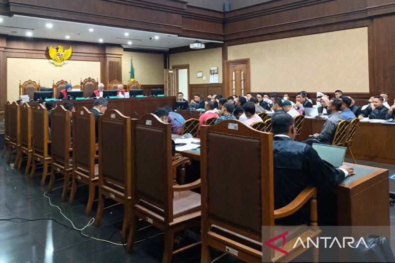Sidang pemeriksaan saksi kasus dugaan pungli Rutan KPK di Pengadilan Tindak Pidana Korupsi (Tipikor) Jakarta, Senin (14/10/2024). (ANTARA/Agatha Olivia Victoria)