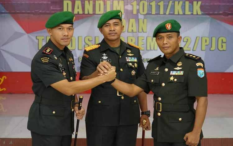 Serah terima jabatan Dandim 1011 Kuala Kapuas di?Aula Makorem 102/Panju Panjung, Senin, 11 November 2024. (FOTO: Kodim Kapuas)