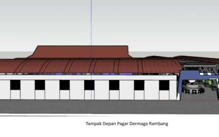 Desain baru tempat berjualan bagi UMKM di Dermaga Rambang. (FOTO: HUMAS)?