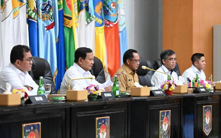 Presiden RI Prabowo Subianto membuka Rapat Koordinasi Pengendalian Inflasi Tahun 2024 di Sasana Bhakti Praja, Kementerian Dalam Negeri, Jakarta, Senin (9/12/2024). ANTARA/HO-Biro Pers Sekretariat Presiden