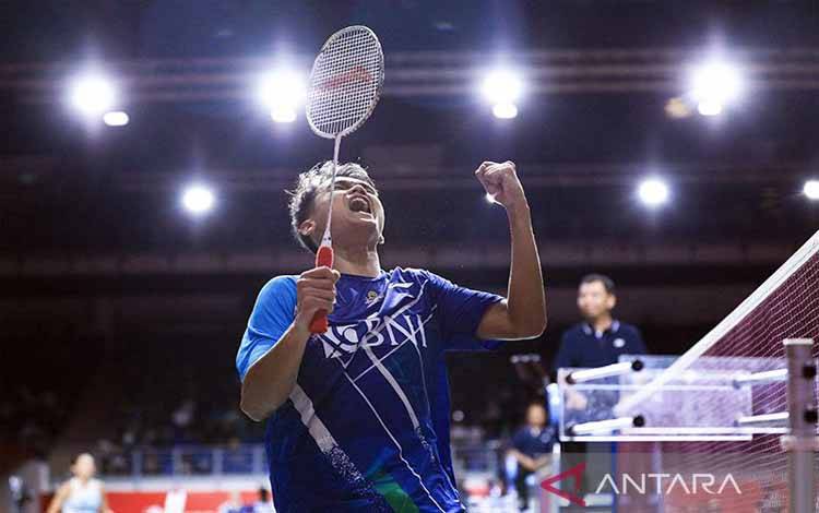 Pebulu tangkis tunggal putra Christian Adinata untuk pertama kalinya lolos ke babak perempat final turnamen dengan kategori BWF Super 500 dalam ajang Malaysia Masters 2023 di Kuala Lumpur, Kamis (25/5/2023). ANTARA/HO-PP PBSI/am