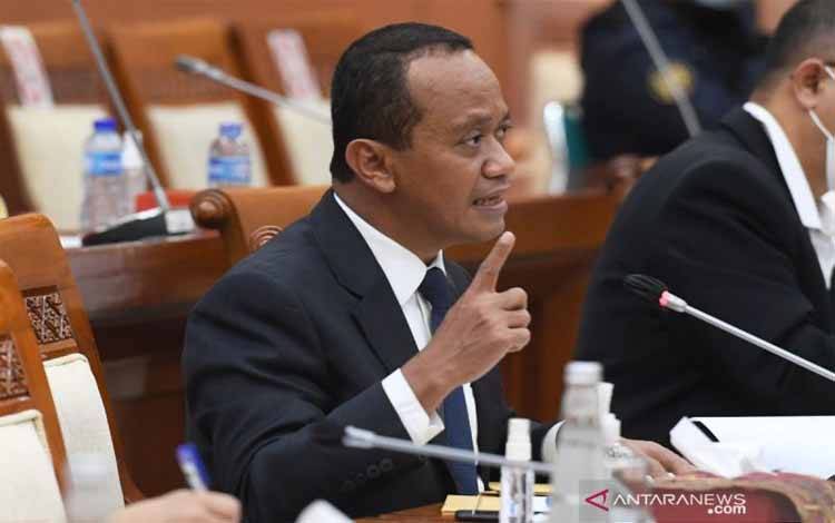 Menteri Energi dan Sumber Daya Mineral (ESDM) Bahlil Lahadalia. (ANTARA FOTO/Hafidz Mubarak A/hp.)