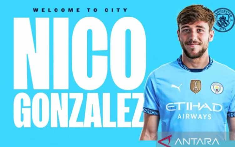 Nico Gonzalez resmi gabung Manchester City dari FC Porto pada Selasa (4/2/2025). ANTARA/ManCity.com/pri.