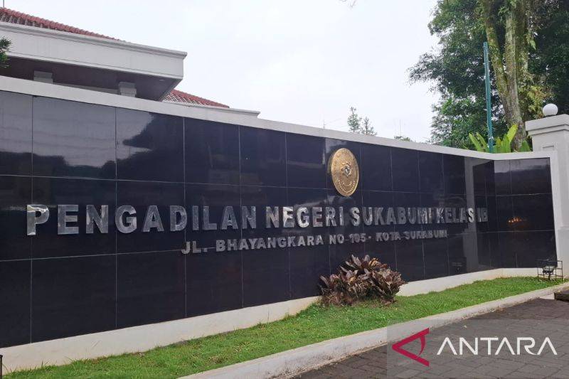 Kantor Pengadilan Negeri Sukabumi yang berada di Jalan Bhayangkara, Kecamatan Gunungpuyuh, Kota Sukabumi, Jabar. ANTARA/ (Aditya A Rohman)