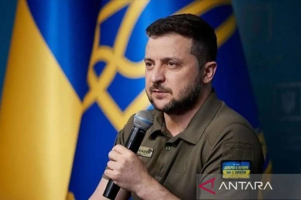 Arsip foto - Presiden Ukraina Volodymyr Zelenskyy. ANTARA/Anadolu/py/pri.