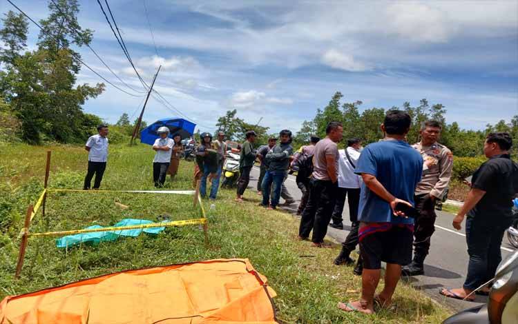 Jasad Suhairi, warga Jalan DI Panjaitan, Kelurahan Kasongan Lama, Kecamatan Katingan Hilir ditemukan tergeletak tepi jalan, Senin, 10.Maret 2025 sekitar pukul 12.30 WIB
