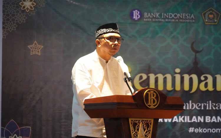 Kepala KPw BI Kalteng Yuliansah Andrias. (FOTO:ARIF)