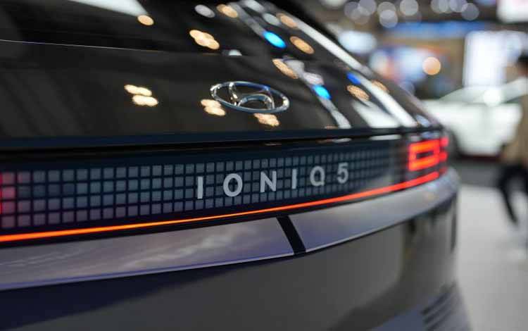 Tampilan mobil listrik Hyundai Ioniq 5. (ANTARA/HO-Hyundai)