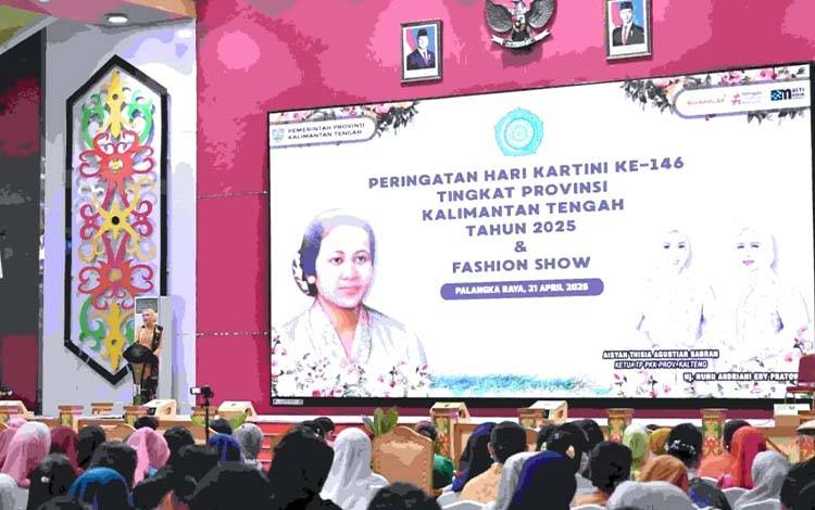 Momen peringatan Hari Kartini ke-146 yang digelar di Aula Jayang Tingang, Kantor Gubernur Kalteng, (FOTO: DISDIK KALTENG)
