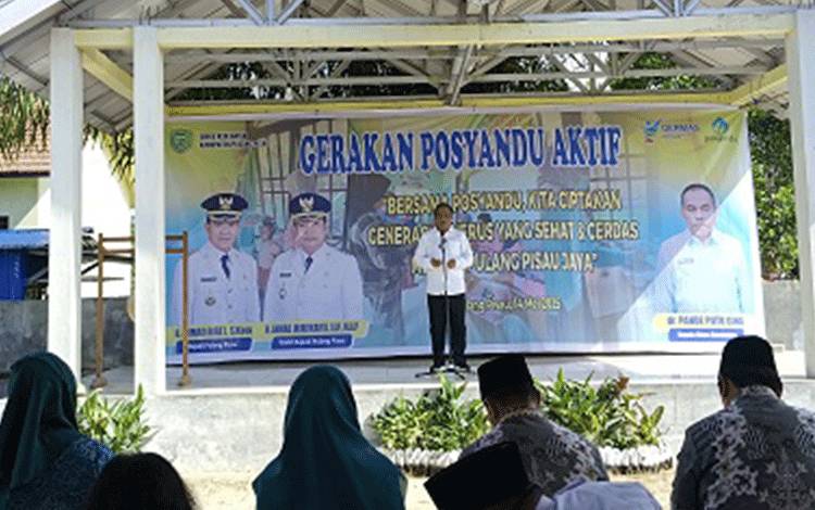 Kepala Dinas Kesehatan dr Pande Putu Gina saat menyampaikan sambutan, Rabu 13 Mei 2025. (FOTO: RETHA)