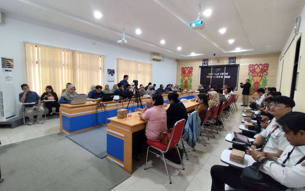 Penyampaian berita resmi statistik Provinsi Kalimantan Tengah.(FOTO: TESTI PRISCILLA)