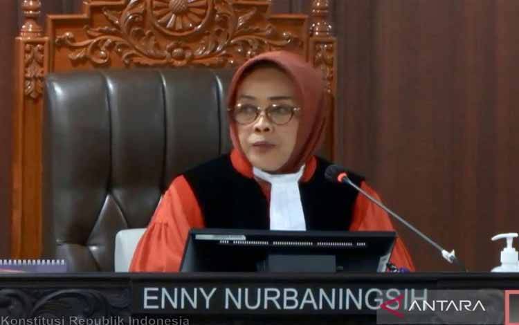 Hakim Mahkamah Konstitusi Enny Nurbaningsih. ANTARA/Fath Putra Mulya