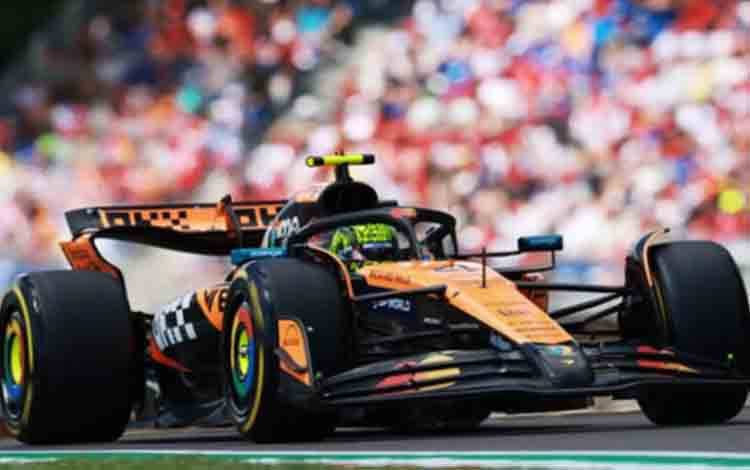 Pembalap McLaren Lando Norris tercepat dalam sesi latihan bebas 3 grand prix Emilia Romagna di Sirkuit Imola, Italia, Sabtu WIB. ANTARA/X/@F1 (@F1)