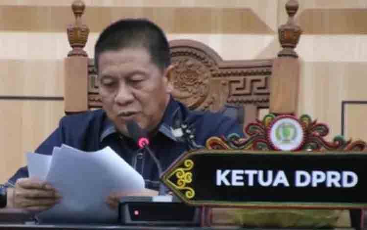 Ketua DPRD Palangka Raya, Subandi. (FOTO: MARINI)