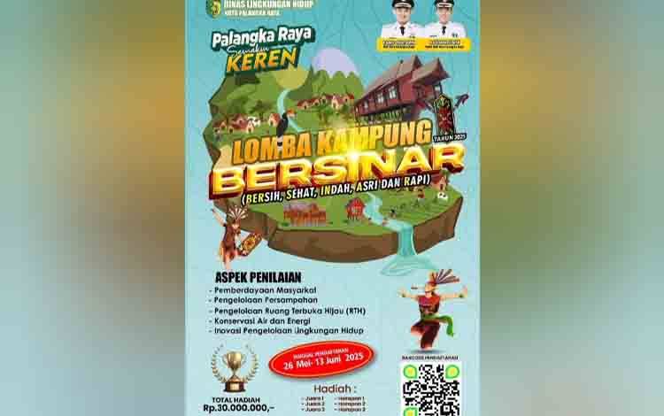 Pemberitahuan lomba kampung bersinar Pemko Palangka Raya (Foto : DLH Palangka Raya)