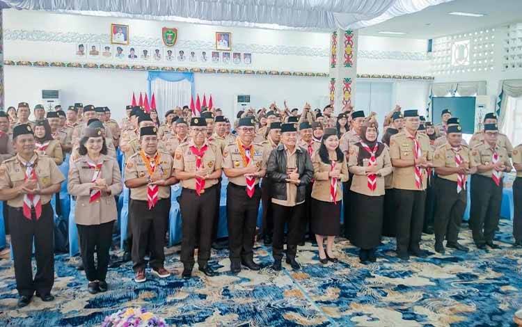 Foto bersama saat rangkaian Musyawarah Daerah (Musda) Gerakan Pramuka Kalimantan Tengah Tahun 2025. (FOTO: IST)