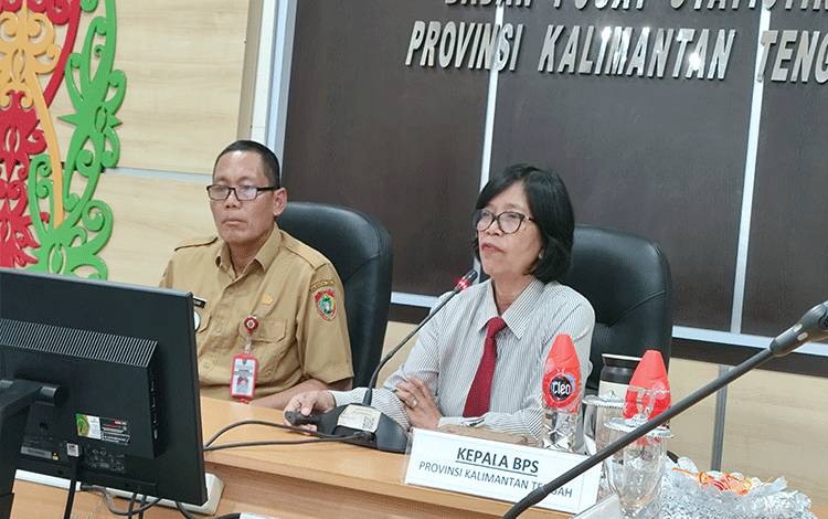 Penyampaian berita resmi statistik oleh BPS dan Pemprov Kalteng. (FOTO: TESTI PRISCILLA)