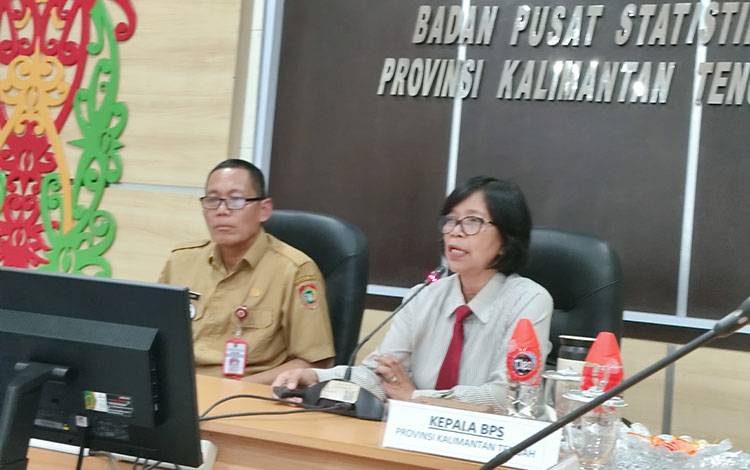 Penyampaian berita resmi statistik Provinsi Kalimantan Tengah. (FOTO: TESTI PRISCILLA)