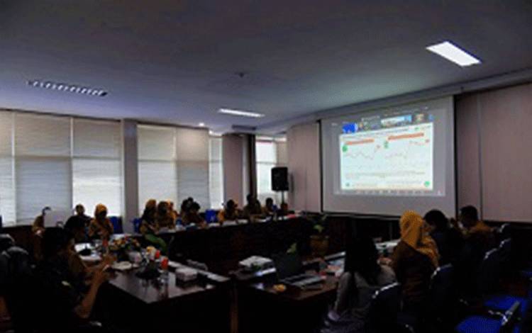 Rapat penanganan invlasi secara virtual bersama Kemendagri. (FOTO:SETDA KALTENG)