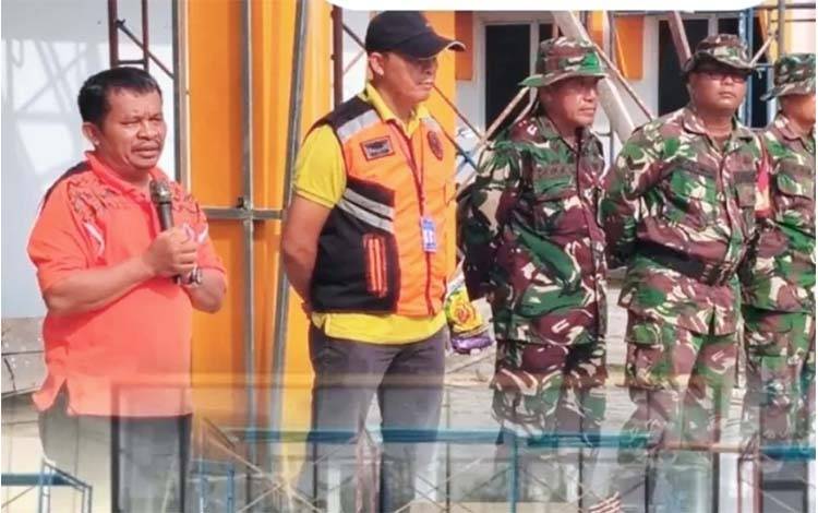 Pemberian arahan saat apel pagi poslap satgas Karhutla Kalteng, Kamis, 10 Juli 2025. (FOTO: BPBD KALTENG)