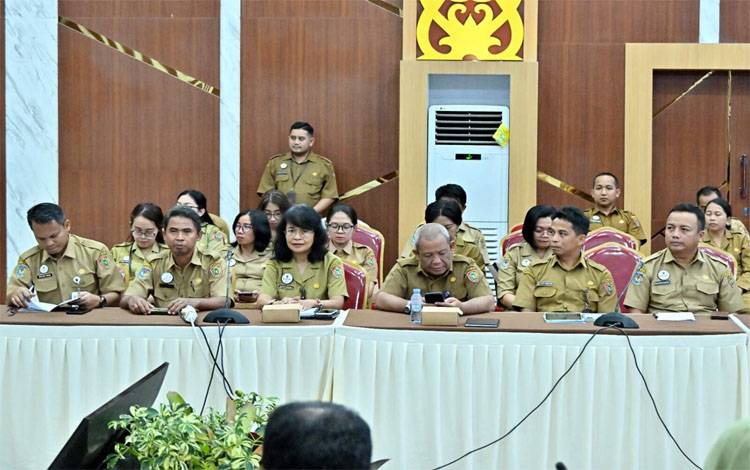 Peserta Lokakarya Peningkatan Kapasitas Pemerintah Daerah dalam Manajemen Holistik untuk Implementasi Sustainable Development Goals (SDGs). (FOTO:BAPPERIDA KALTENG)