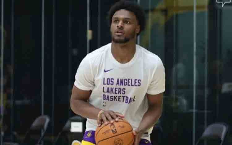 Pemain Los Angeles Lakers Bronny James. (ANTARA/X/Lakers)