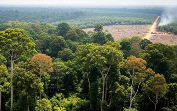 Ilustrasi hutan terancam ekspansi perkebunan kelapa sawit.