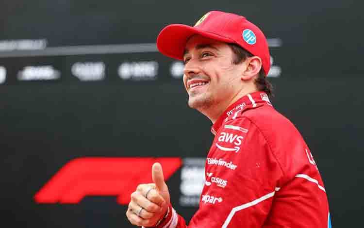 Pembalap Ferrari Charles Leclerc menjadi yang terdepan pada Kualifikasi Formula 1 (F1) GP Hungaria 2025 (ANTARA/X/F1)