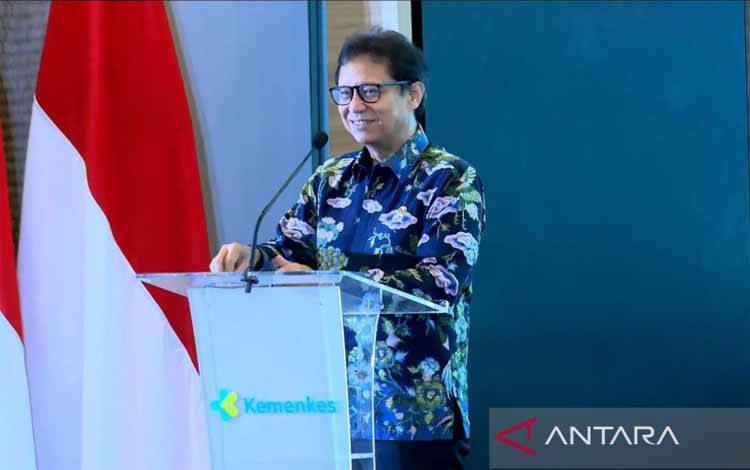 Menkes Budi Gunadi Sadikin dalam kegiatan World Patient Safety Day (WPSD) 2025 di Jakarta, Selasa (19/8/2025). ANTARA/Sean Filo Muhamad/Youtube Kemenkes