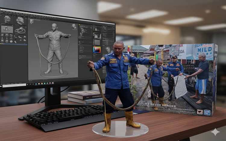 Salah satu foto miniatur hasil AI. (IST)