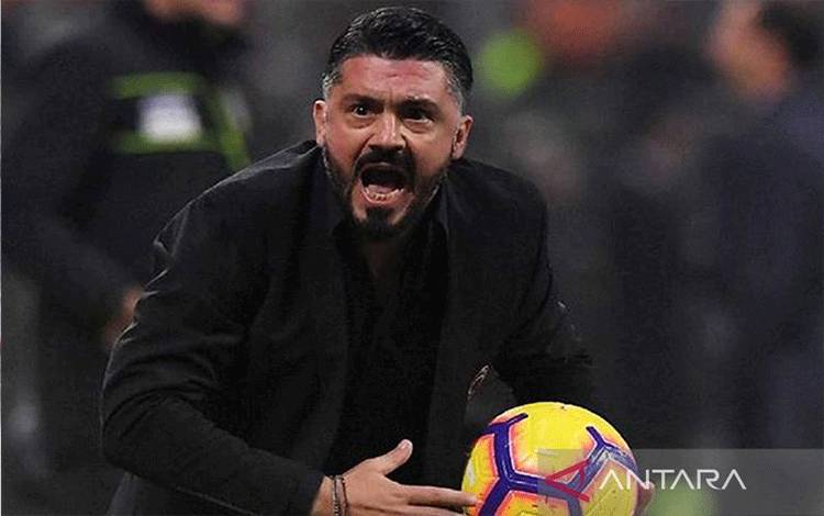 Pelatih timnas Italia Gennaro Gattuso. ANTARA/REUTERS/Alberto Lingria/aa.