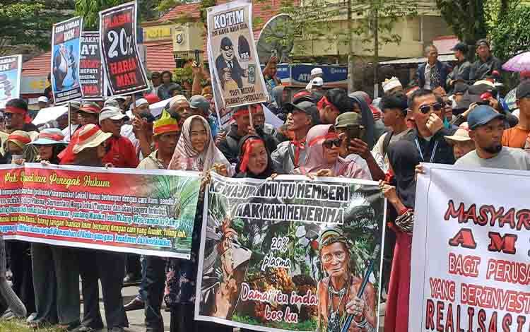 Aksi damai Amplas 119 tuntut realisasi plasma, Kamis, 11 September 2025. (FOTO: DEWIP)