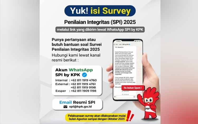 Ajakan masyarakat agar berpartisipasi isi survey SPI (Foto : Diskominfo SP Palangka Raya)