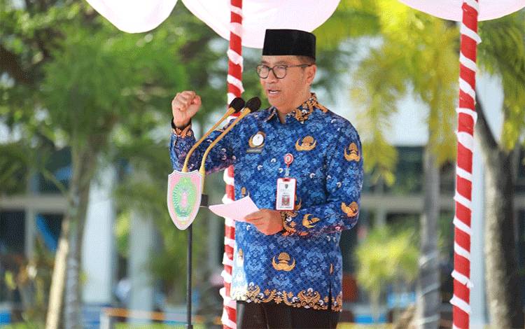 Pj Sekda Kalteng Leonard S. Ampung di Palangka Raya, Selasa, 1 Oktober 2025. (FOTO:ASP)