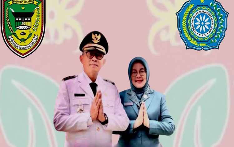 Pj Bupati Barito Utara, Indra Gunawan bersama istri yang juga Ketua TP PKK sekaligus Ketua Dekranasda Barito Utara, Melly Novita menyampaikan ucapan pamit kepada seluruh masyarakat Barito Utara seiring dengan berakhirnya masa tugas mereka pada periode Mei hingga Oktober 2025.(foto: Dhani