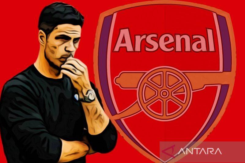 Ilustrasi manajer klub Liga Premier Inggris Arsenal, Mikel Arteta. (ANTARA/Gilang Galiartha)