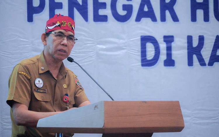 Staf Ahli Gubernur Bidang Kemasyarakatan dan Sumber Daya Manusia, Setda Kalteng, Hamka dalam kegiatan kegiatan Penguatan Bahasa Negara. (FOTO: Istimewa)