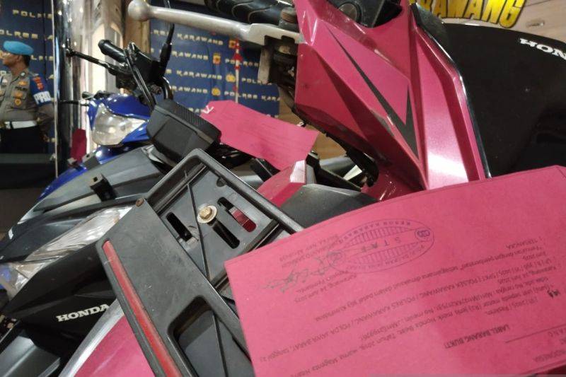 Ilustrasi - Barang bukti pencurian kendaraan bermotor. ANTARA/Ali Khumaini